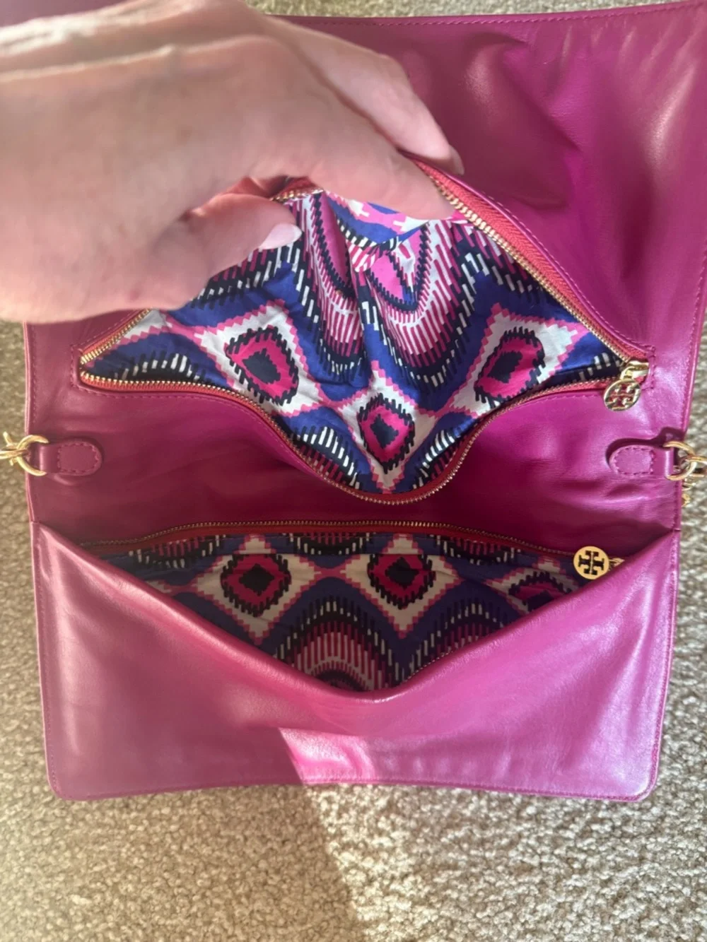 Tory Burch woven raffia